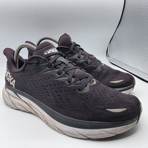 Hoka One One Clifton 8 Shoes Womans Size 9 B Black Athletic Shoes Running Walk - Picture 1 of 13